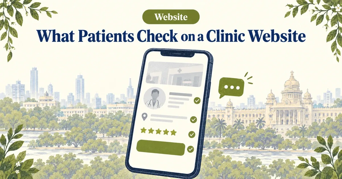 What a Bangalore Clinic's Website Has to Show Before a Patient Books