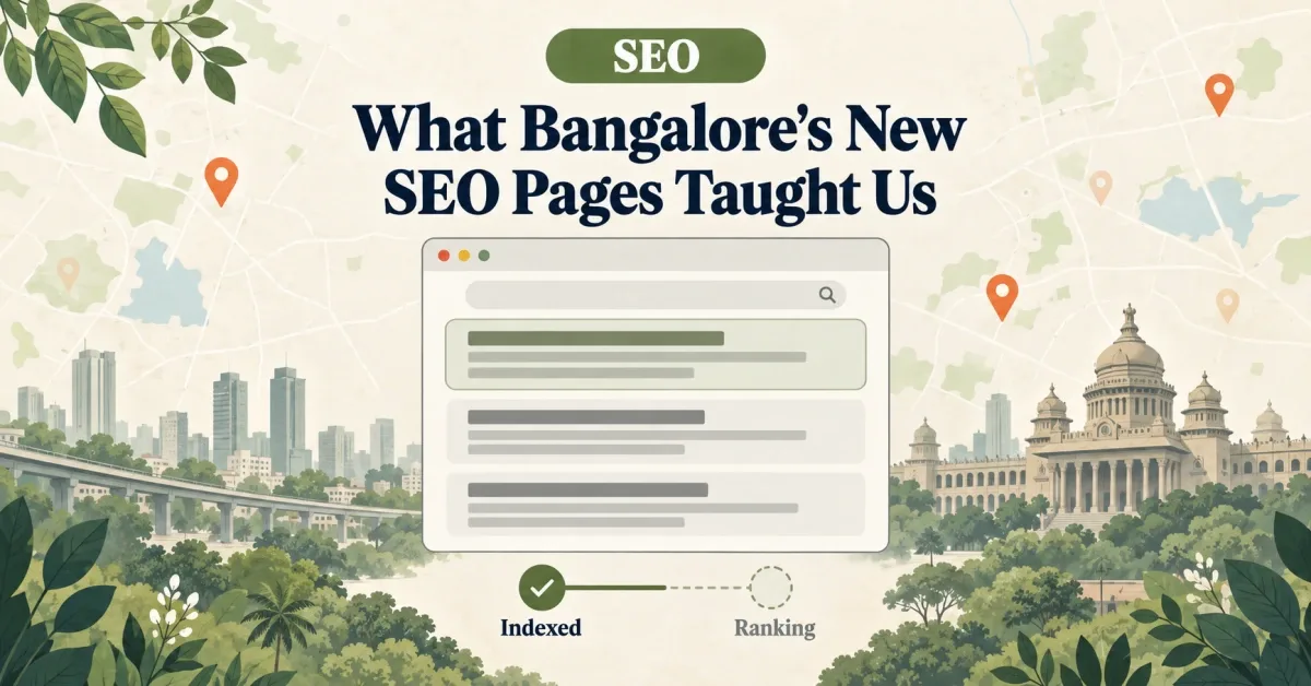What Bangalore's New SEO Pages Have Taught Us So Far