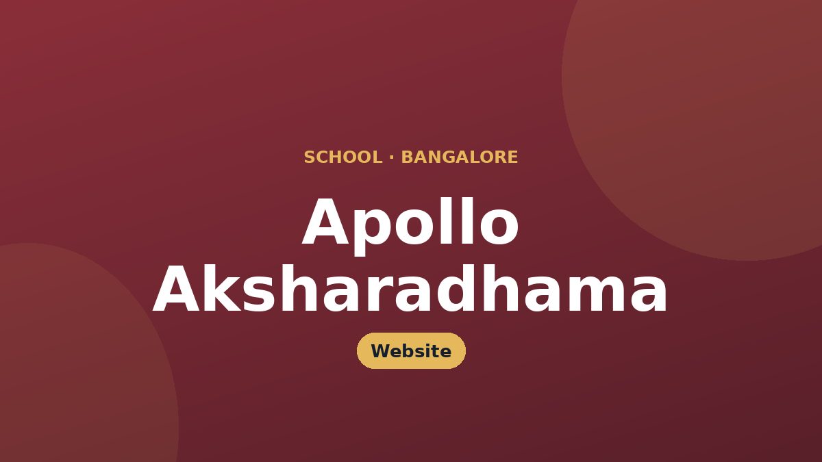 Apollo Aksharadhama — Education