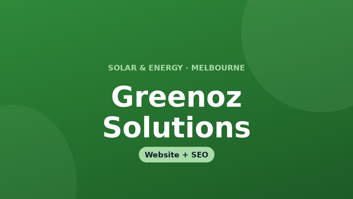 Greenoz Solutions — Sustainability